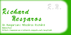 richard meszaros business card