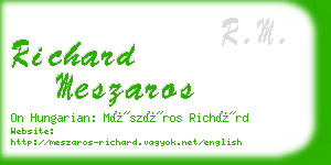 richard meszaros business card